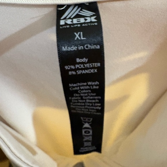 RBX Cream Quarter-Zip Long Sleeve Top - Picture 3 of 3